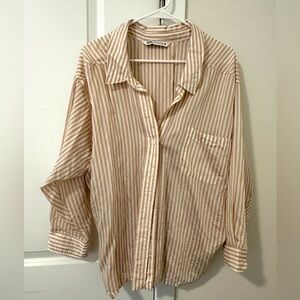 Zara Striped Oversized Shirt